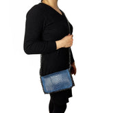 Lilia - Borsa Pochette a Tracolla in Pelle Stampa Pitone